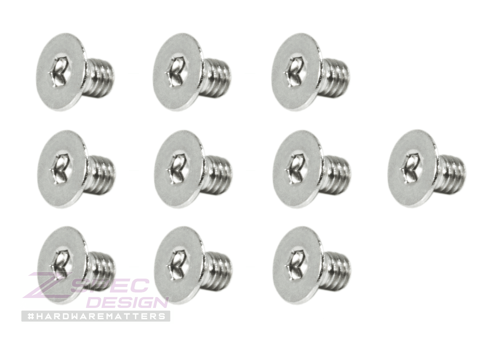 ZSPEC M4-0.7x6mm Fasteners, FHSC, Stainless Steel SUS304, 10-Pack - Howling Moto