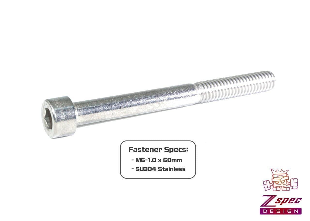 ZSPEC M6-1.0x60mm Socket-Cap SHSC Fasteners, Stainless, 10-Pack - Howling Moto