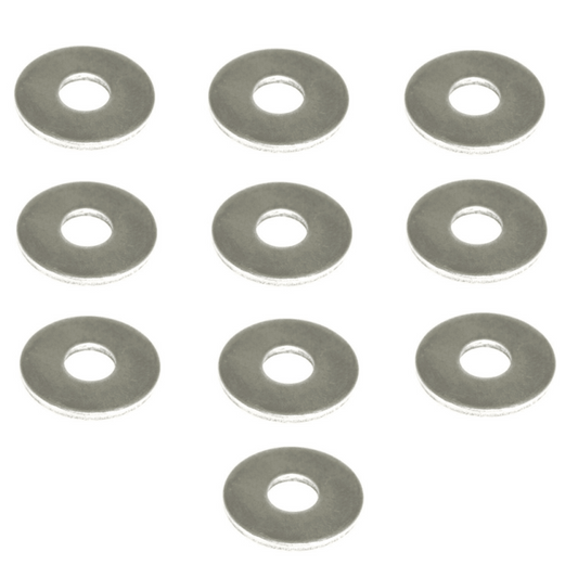 ZSPEC M6 Fender Flat Washers, SUS304 Stainless Steel, 10-Pack - Howling Moto