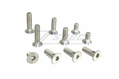 ZSPEC M8-1.25x25mm Flat-Head FHSC Fasteners, Stainless, 10-Pack - Howling Moto