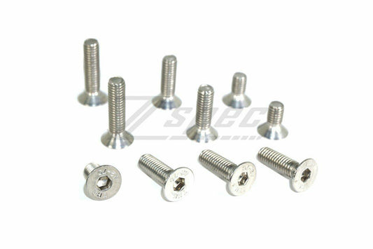 ZSPEC M8-1.25x25mm Flat-Head FHSC Fasteners, Stainless, 10-Pack - Howling Moto