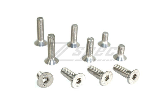 ZSPEC M8-1.25x30mm Flat-Head FHSC Fasteners, Stainless, 10-Pack - Howling Moto
