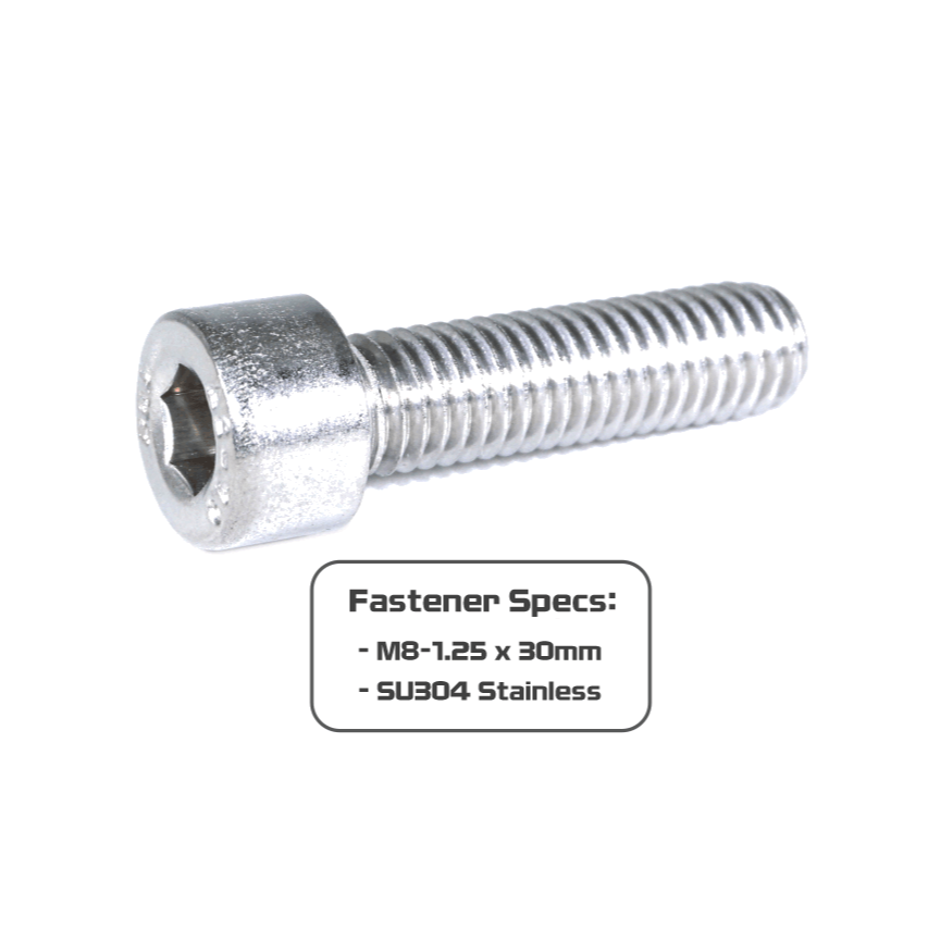 ZSPEC M8-1.25x30mm Socket-Cap SHSC Fasteners, SUS304 Stainless, 10-Pack - Howling Moto