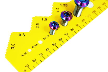 ZSPEC Metric Bolt / Fastener Thread Measuring Gauge, L-Shape - Howling Moto