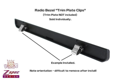 ZSPEC Radio Bezel Trim Plate Clip for '90-96 Nissan 300zx Z32, replaces 68749-41L00 - Howling Moto