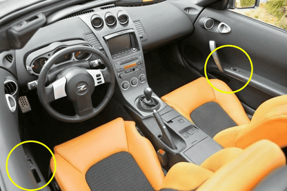 ZSPEC 350z Z33 Interior Door Window Switch Finisher Set, LHD '03-05, Carbon-Weave Style - Howling Moto