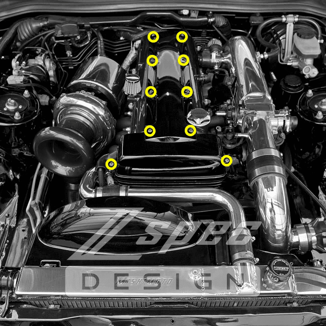 ZSPEC Coil Packs Cover Fastener Kit for 2JZ/1JZ engines, Stainless & Billet - Howling Moto