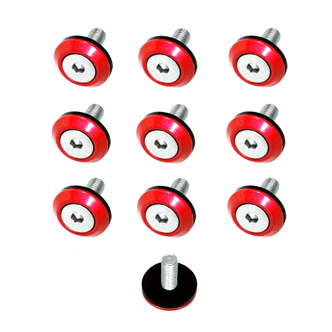 ZSPEC FHSC M5x20mm Fasteners w/Washers, Stainless & Billet, 10-Pack - Howling Moto