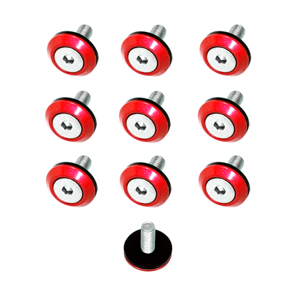 ZSPEC FHSC M5x20mm Fasteners w/Washers, Stainless & Billet, 10-Pack - Howling Moto