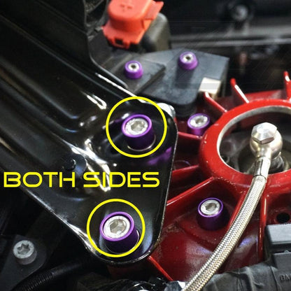 ZSPEC Front Strut Cross-Braces Fasteners for '20+ Toyota Supra MKV GR A90, Stainless & Billet - Howling Moto