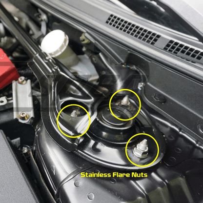 ZSPEC Strut Bar Fastener Kit for Mitsubishi Lancer EVO X 10, Stainless & Billet - Howling Moto