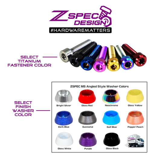 ZSPEC Body Kit Fastener, M5x20mm Titanium & Billet w/WELL NUT, Per Each - Howling Moto