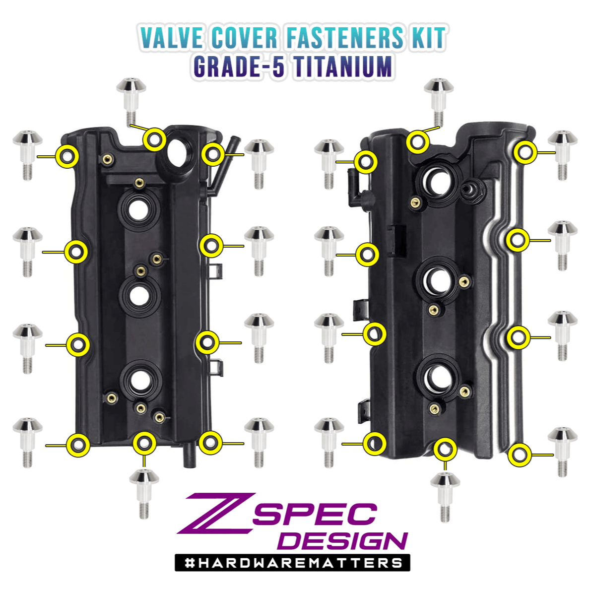 ZSPEC Titanium Valve Cover Bolts for Nissan 350z/G35, VQ35DE / VQ35HR - Howling Moto