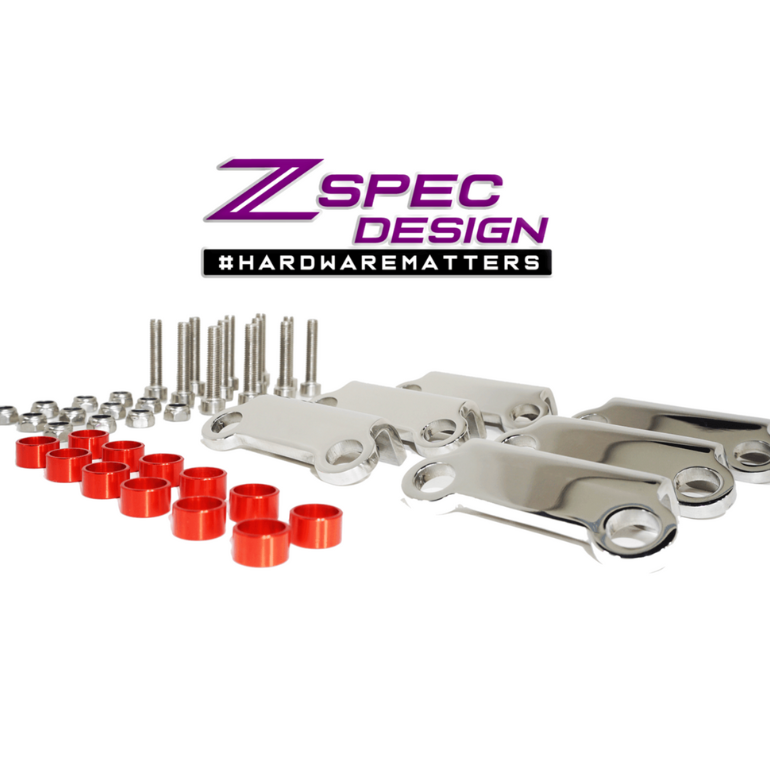 ZSPEC Polished Stainless Coil Brackets Kit (no Z), 90-99 Nissan Z32 300zx - Howling Moto