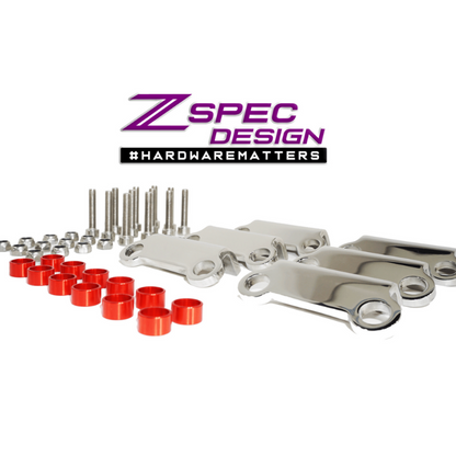 ZSPEC Polished Stainless Coil Brackets Kit (no Z), 90-99 Nissan Z32 300zx - Howling Moto