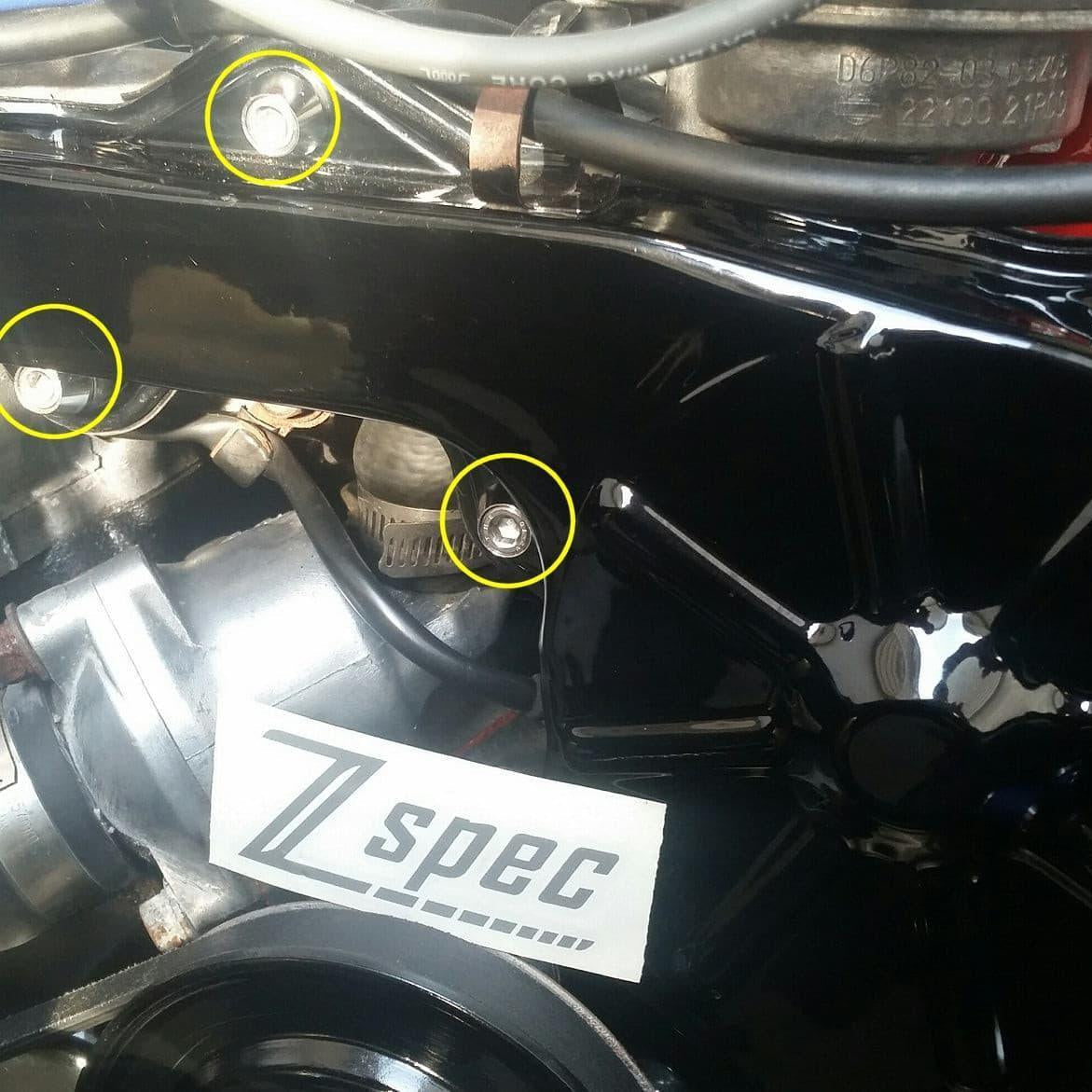 ZSPEC SHSC Timing Covers Fastener Kit for '84-89 Nissan 300zx Z31, Stainless & Billet - Howling Moto