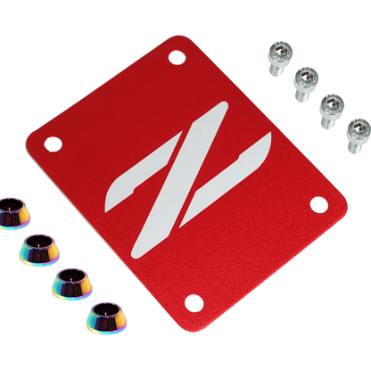 ZSPEC Red PTU Holes Cover Plate for Z32 300zx, Billet - Howling Moto