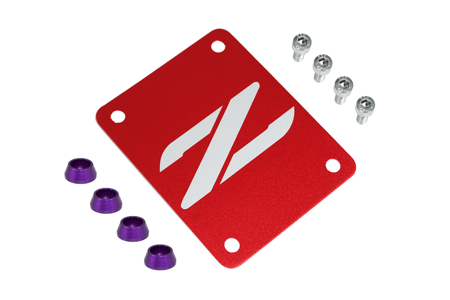 ZSPEC Red PTU Holes Cover Plate for Z32 300zx, Billet - Howling Moto