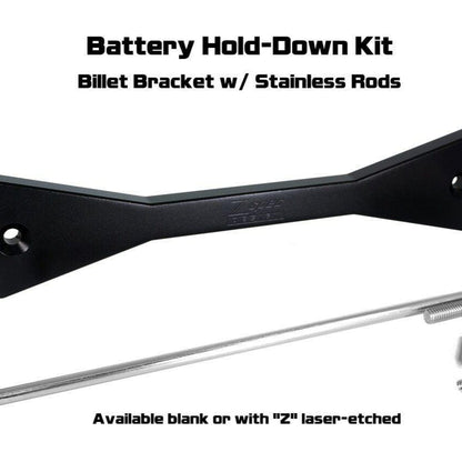 ZSPEC Battery Hold Down/Bracket for '09-20 Nissan 370z Z34, Billet w/ Stainless Hardware - Howling Moto