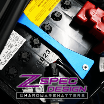 ZSPEC Battery Hold Down/Bracket, Billet Bracket w/ Stainless Hardware - Howling Moto