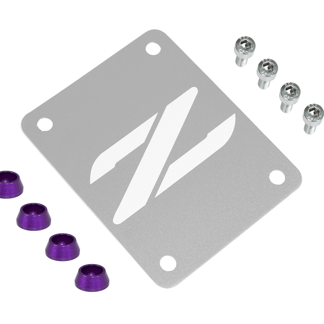 ZSPEC Silver PTU Holes Cover Plate for Z32 300zx, Billet - Howling Moto