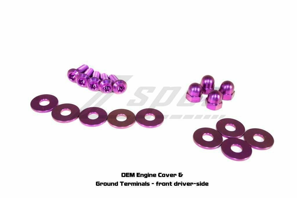 ZSPEC Stage-3 Dress Up Bolts®/Fastener Kit for '03-'08 Nissan 350z DE & HR, Titanium - Howling Moto