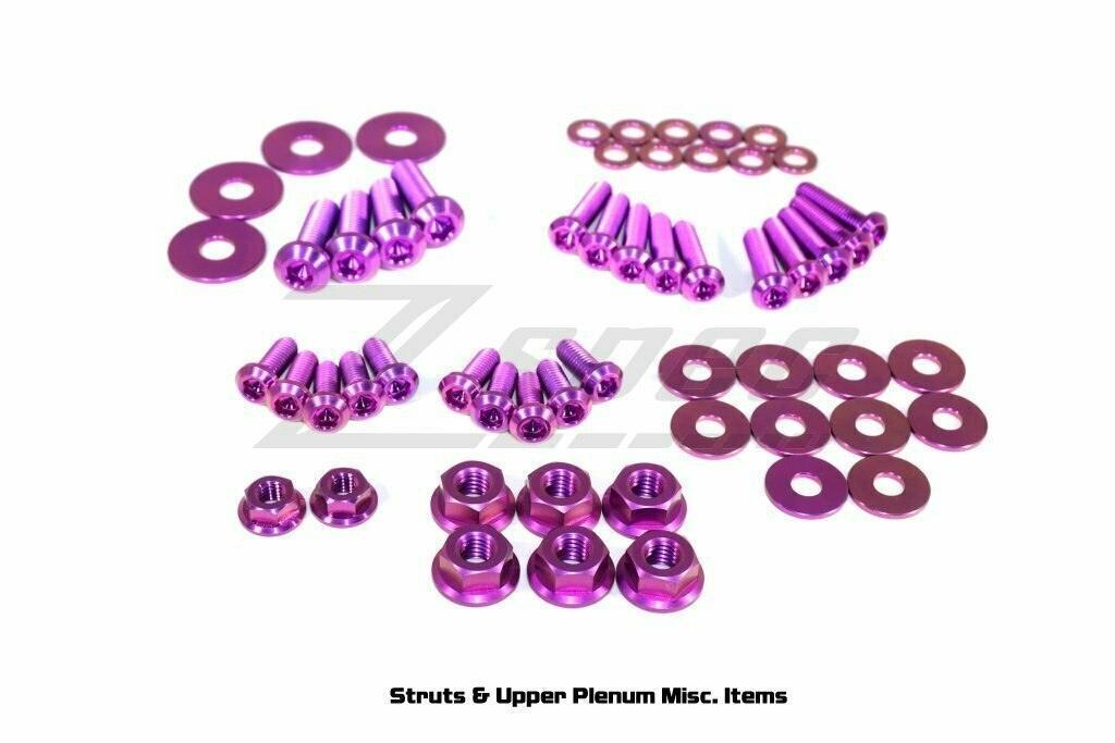ZSPEC Stage-3 Dress Up Bolts®/Fastener Kit for '03-'08 Nissan 350z DE & HR, Titanium - Howling Moto