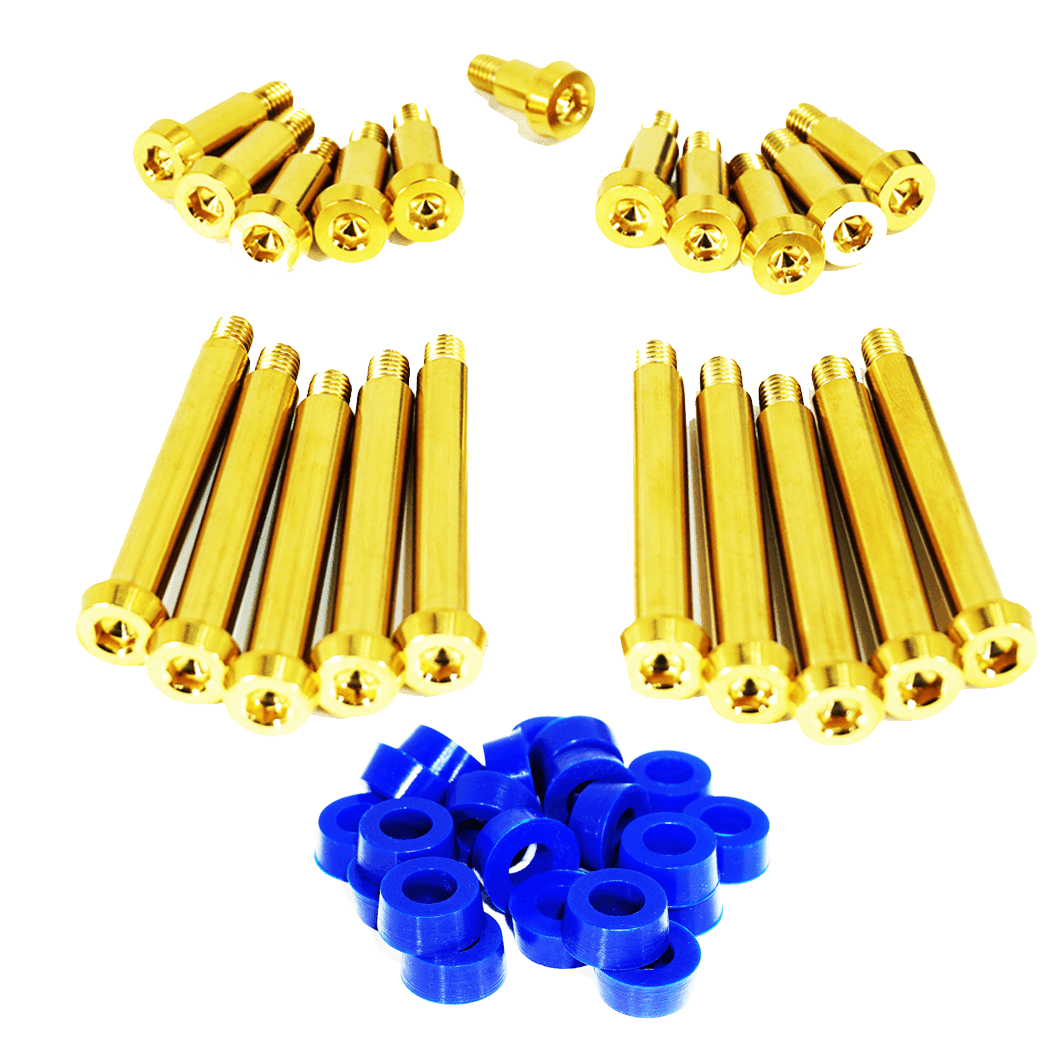 ZSPEC Shoulder-Bolt Timing Covers Fasteners w/ Bushings, Nissan 300zx Z32, Titanium - Howling Moto