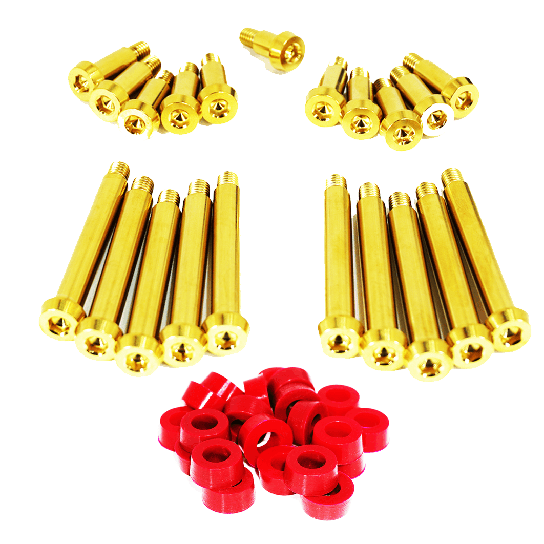 ZSPEC Shoulder-Bolt Timing Covers Fasteners w/ Bushings, Nissan 300zx Z32, Titanium - Howling Moto