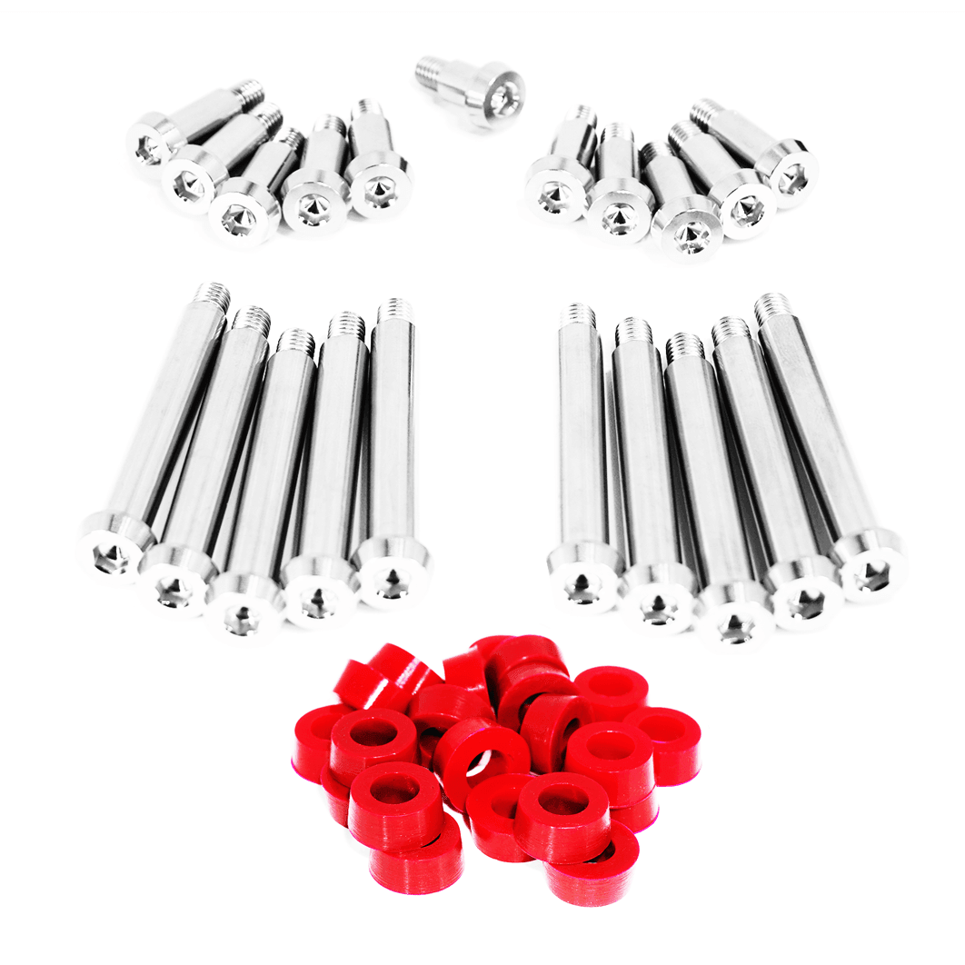 ZSPEC Shoulder-Bolt Timing Covers Fasteners w/ Bushings, Nissan 300zx Z32, Titanium - Howling Moto