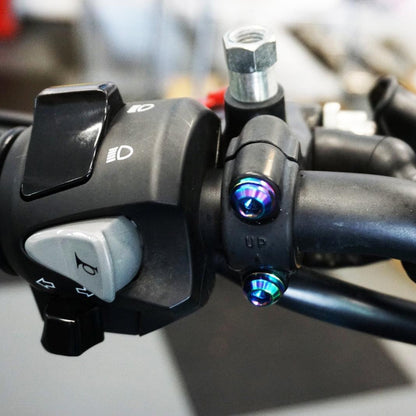 ZSPEC "Brake-Handle Brackets" Fastener Kit for the Honda Grom, Grade-5 Titanium - Howling Moto