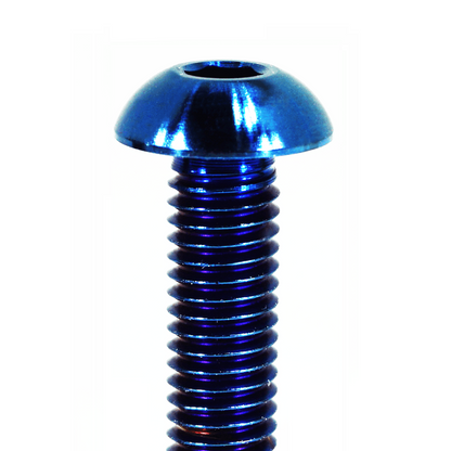 ZSPEC Button-Head Body Kit Fastener, M5x25mm w/ Well Nut, Titanium, per Each - Howling Moto