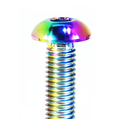 ZSPEC Button-Head Body Kit Fastener, M5x25mm w/ Well Nut, Titanium, per Each - Howling Moto