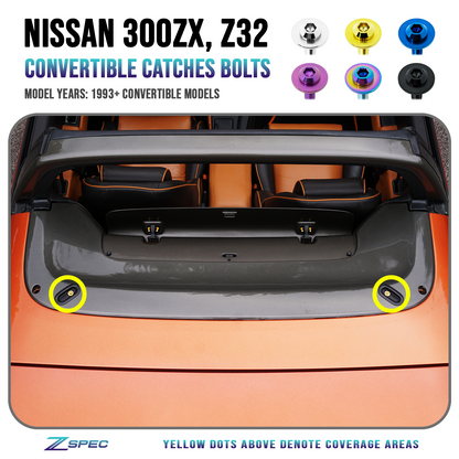 ZSPEC Convertible Deck Catch Fasteners for '93-96 Nissan 300zx, Titanium - Howling Moto
