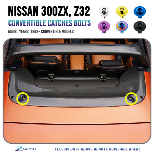 ZSPEC Convertible Deck Catch Fasteners for '93-96 Nissan 300zx, Titanium - Howling Moto