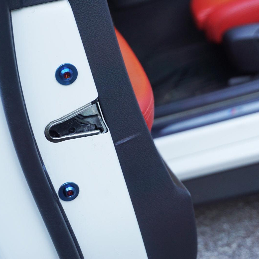 ZSPEC "Door Jams" Dress Up Bolts® Fastener Kit for '14-18 BMW 3-Series Titanium - Howling Moto