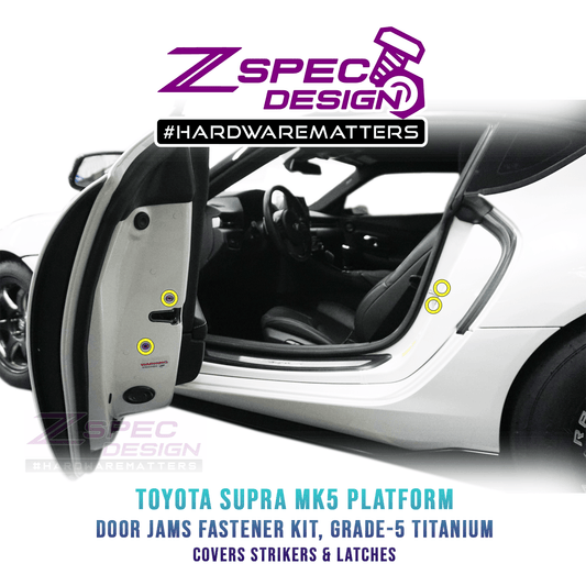 ZSPEC Dress Up Bolts® Fastener Kit, Door Jams Area for Toyota Supra MK5, Titanium - Howling Moto