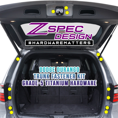 ZSPEC Dress Up Bolts® Hatch/Trunk-Area Fastener Kit for '11-23 Dodge Durango, Titanium - Howling Moto