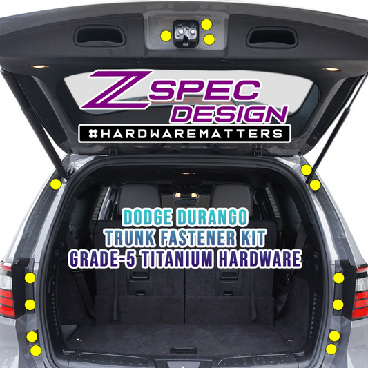 ZSPEC Dress Up Bolts® Hatch/Trunk-Area Fastener Kit for '11-23 Dodge Durango, Titanium - Howling Moto