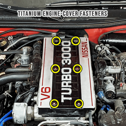 ZSPEC Engine-Cover Fasteners for '84-89 Nissan 300zx Z31, Grade-5 Titanium - Howling Moto