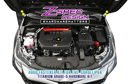 ZSPEC Hood Fastener Kit for the GR Corolla, Titanium - Howling Moto