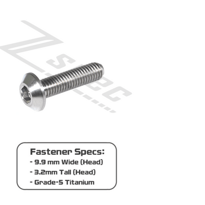 ZSPEC M5-0.8x20mm Dress Up Bolt® Fastener, Angled Head, Titanium Grade-5, Per Each - Howling Moto