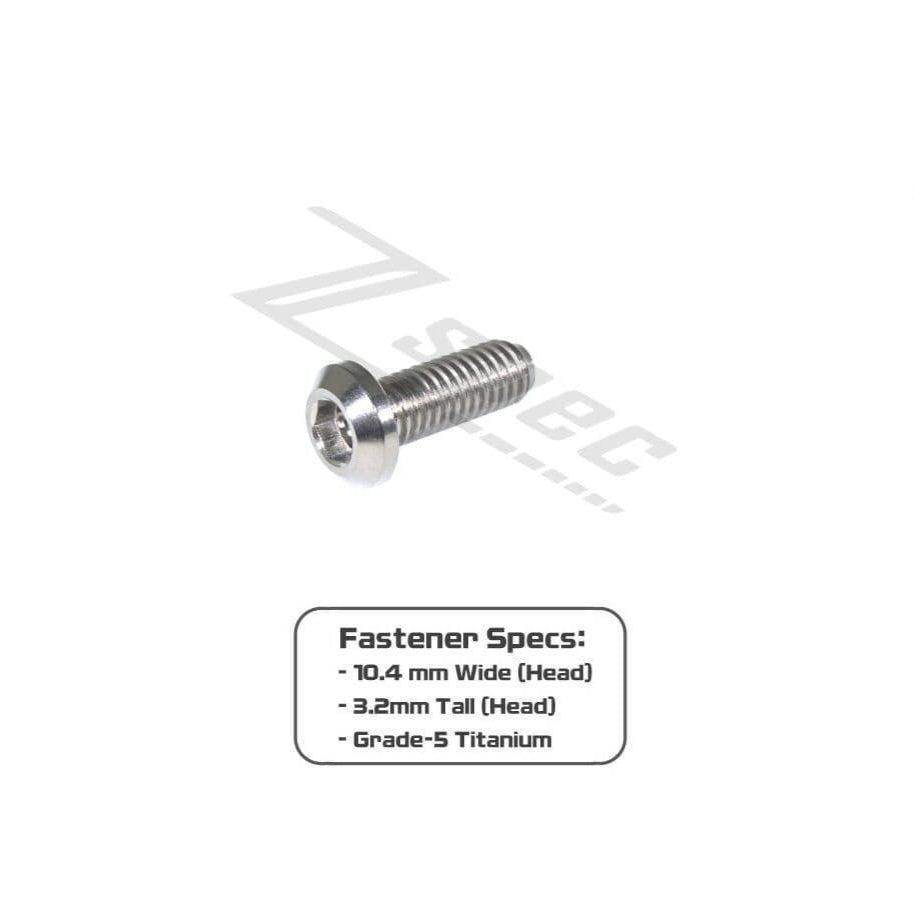 ZSPEC M6-1.0x16mm Dress Up Bolt® Fastener, Angled Head, Titanium Grade-5, Per Each - Howling Moto