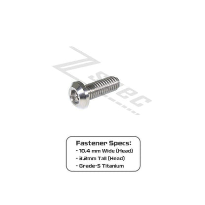 ZSPEC M6-1.0x16mm Dress Up Bolt® Fastener, Angled Head, Titanium Grade-5, Per Each - Howling Moto