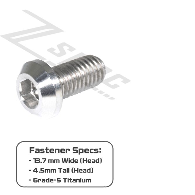 ZSPEC M8-1.25x16mm Dress Up Bolts® Fastener, Angled Head, Titanium Grade-5, Per Each - Howling Moto