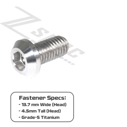 ZSPEC M8-1.25x16mm Dress Up Bolts® Fastener, Angled Head, Titanium Grade-5, Per Each - Howling Moto
