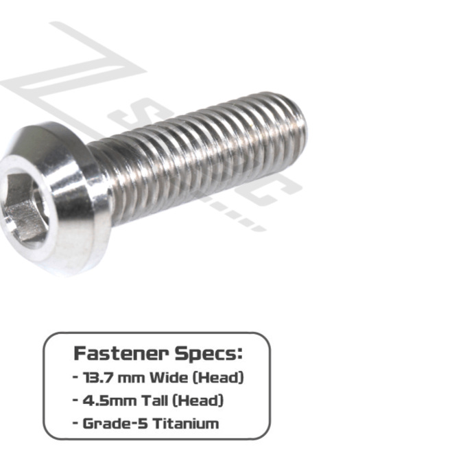 ZSPEC M8-1.25x25mm Dress Up Bolts® Fastener, Angled Head, Titanium Grade-5, Per Each - Howling Moto