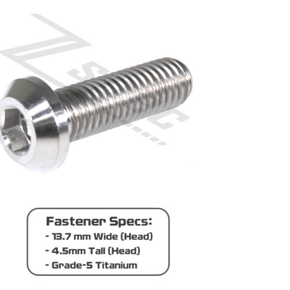 ZSPEC M8-1.25x25mm Dress Up Bolts® Fastener, Angled Head, Titanium Grade-5, Per Each - Howling Moto