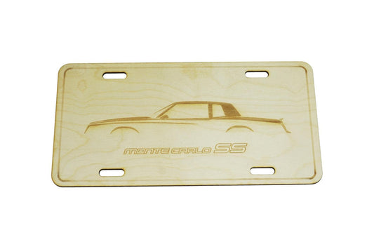 ZSPEC Chevy Monte Carlo SS Cut-Away License Plate, Birch, Ornamental - Howling Moto