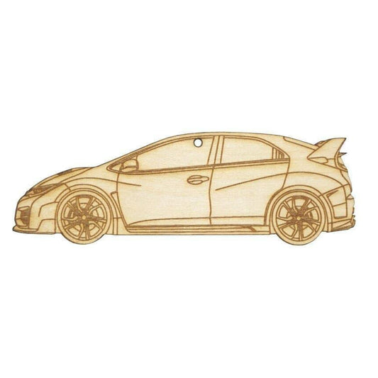 ZSPEC Laser-Engraved Wood Ornament, Style: Honda Civic FK2 Type R, Birch - Howling Moto